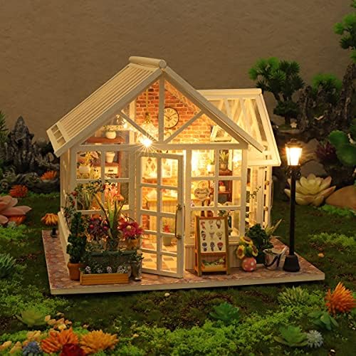 GuDoQi DIY Miniature Dollhouse Kit, Tiny House kit with Music, Miniature House Kit 1:24 Scale, Great Handmade Crafts Gift for Birthday Christmas, Beautiful Flower Shop - Image 7