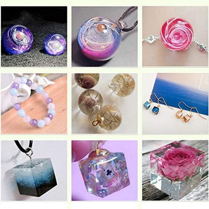 FineInno 4Pcs Beads Resin Molds,Sphere,Round Silicone Mold with Hole,Epoxy Casting Mold DIY Gemstone,Bracelet,Necklace,Earrings,Jewelry Making - Image 4