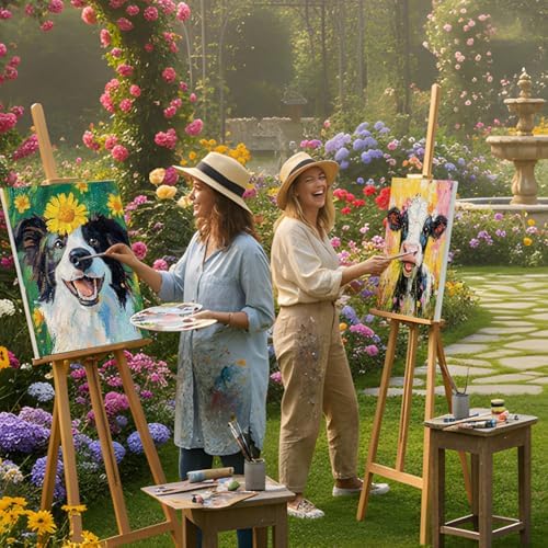 Cholemy 36 Pcs Paint and Sip Kit Gift for Adults 8''x10'',Flower Animals - Image 6