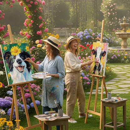 Cholemy 36 Pcs Paint and Sip Kit Gift for Adults 8''x10'',Flower Animals - Image 6