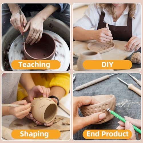 36 PCS Clay Tool, Clay Sculpting Tools Kit, Pottery Tools Can be Used for Stippling, Carving, Molding, and Shaping Clay Crafts, for Beginners, Hobbyists, Artists - Image 7