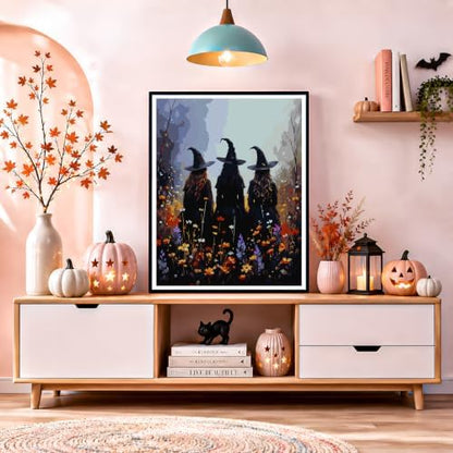 NXIKYO Witch Trio Paint by Numbers Kit for Adults Beginner, Adult Paint by Number Kits on Flower Witches Canvas, DIY Acrylic Oil Easy Painting by Numbers for Home Wall Decor 16x20 inch (Without Frame) - Image 7