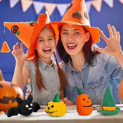 WinnerWhy 72 Pcs Air Dry Clay Bulk 38 oz Air Dry Modeling Clay Soft DIY Ultra Light Modeling Clays Magic Foam Crafts for Sculpting Kids Gifts Party School Supplies for Crafts Artistic(Halloween Color) - Image 5