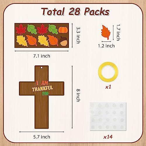 Haooryx Fall Christian Cross Craft Kit Make Your Own Thankful Craft Supply - Image 2