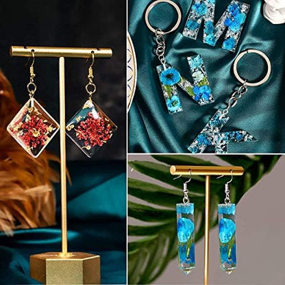 UV Epoxy Resin Kit 8x30ml with Silicone Molds & Bezels & Pigment & Decorations & Lamp & Tweezers, Transparent Crystal Clear No Mixing, Jewelry Making Starter Kit for Resin Crafts - Image 7