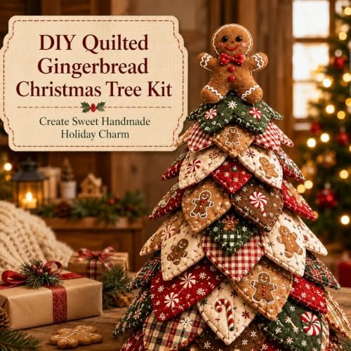 2026 New Christmas & Halloween DIY Quilted Fabric Tree Kit, 3D Layered Sewing Craft Set for Beginners, Christmas Tree Quilt Kit, Handmade Tabletop Holiday Decor, Gift for Craft Lover - Image 2