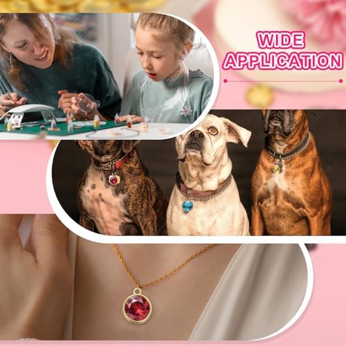 uxcell 50Pcs Round Blank Pendant Trays with Loop 8mm Rose Gold - Image 7