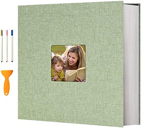 Vienrose Photo Album with Window Self Adhesive 13x12.6 120 Pages Grassgreen by Vienrose