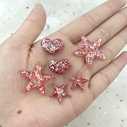 RESINWORLD Multi-Functional Small Silicone Molds Set for Resin, Earrings Resin Molds, Hexagon Round Crescent Moon Pentagram Heart Molds for Keychain Badge Reel Pendant Charm Earrings Jewelry Making - Image 5