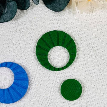 Xaekicr Sunburst Ring Polymer Clay Cutters – Textured Circle Clay Cutters and Tools for Polymer Clay Jewelry Making and DIY Earrings - Image 4