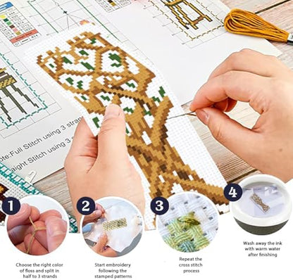 ORIGACH 6 Set Tree of Life Cross Stitch Bookmark Kit for Beginner - Image 4