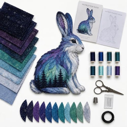 Northern Lights Wildlife DIY Patchwork Kit, Creative Fabric Craft by Unknown