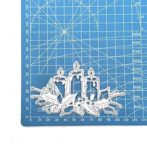 Scrapbooking Die-Cuts, Christmas Metal Cutting Dies for Card Making, Paper Craft Punch Template, Background Embossing Stencils, DIY Album Décor (Prayer Candles-11x6.5cm) - Image 6