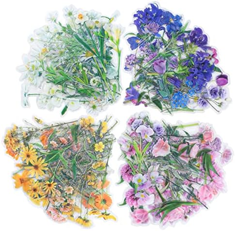 160 Natural Flower Stickers for Scrapbooking, Journals & Card Making by Pengxiaomei
