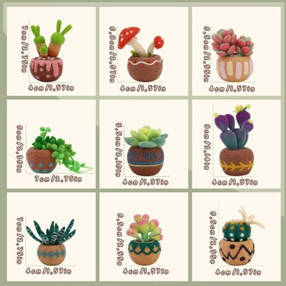 Yizzvb Needle Felting Kit, 9 Pcs Wool Succulent Needle Felt Beginner Kits - Image 2