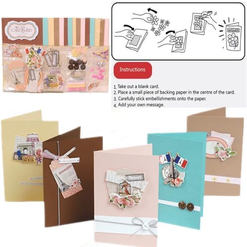 Garvee DIY Greeting Card Making Kit for Kids, Paper Craft Set - Image 4