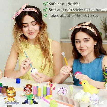 Adult Air Dry Clay, Magic Foam DIY Molding Clay, 170 PCS Set with 100 Colors Ultra Light Tools Accessories & DIY Supplies, Soft Modeling Clay for Crafts, Art Creation & Birthday Party - Image 3