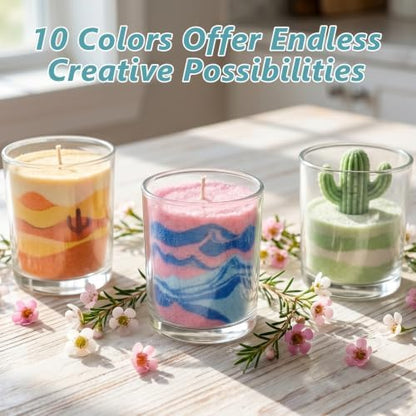 BISWYLBLJ 21 oz Natural Pearled Candle Sand Kit (10 Colors) - Image 4