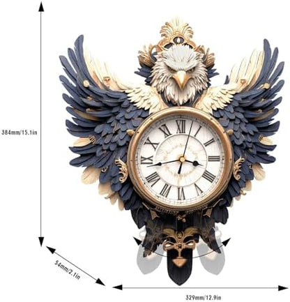 3D Puzzles for Adults, Eagle Wall Clock 3D Wooden Puzzles Clock Kits for DIY Birthday Gift for Women Men Home Decor Holiday Christmas - Image 2