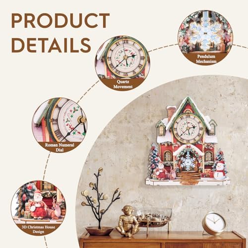 3D Wooden Puzzles for Adults-Christmas Clock Puzzle-Adult Crafts - Image 4