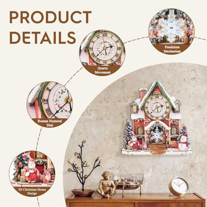 3D Wooden Puzzles for Adults-Christmas Clock Puzzle-Adult Crafts - Image 4