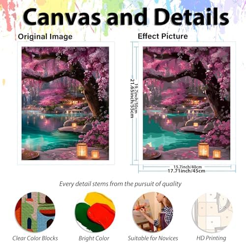 Tree Paint by Numbers Kit for Adults, Adult Paint by Number Kits 16x20 Inch - Image 3