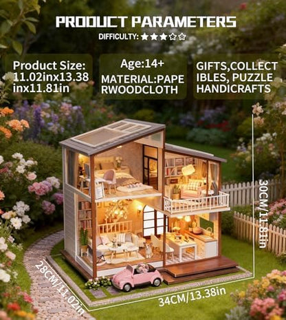 Spilay DIY Miniature House Kit for Adults, Miniature Dollhouse Kit - Image 2