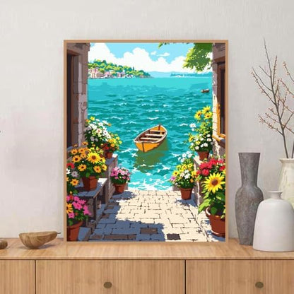ZRIZQ Paint by Numbers Kit for Adults Beginner Landscape,City Scape,16x20 - Image 3