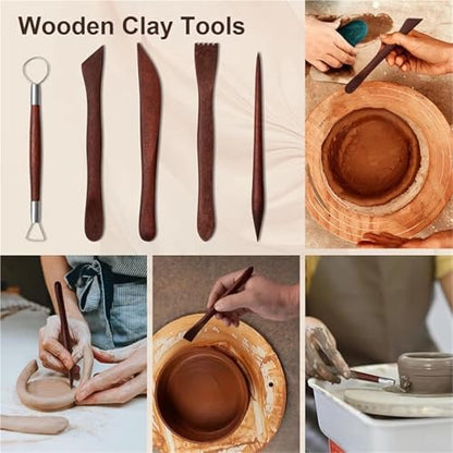 Pottery Tools Kit 43pcs Red Clay Tool Kit – Polymer & Air-Dry Sculpting Set for Adults - Image 2