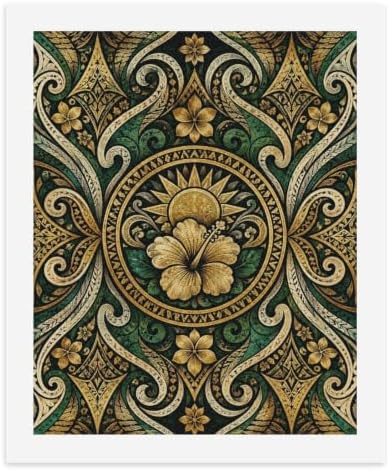 Bozfoxa Paint by Numbers Kit for Adults Beginner Green Ornate Flower by Unknown