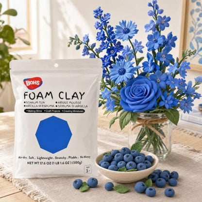BOHS Foam Clay, Blue Air Dry Modeling Clay, 1.1 lb - Image 3