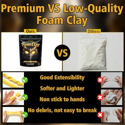 MEARCOOH Modeling air Dry Foam Clay Yellow Cosplay Magic Clay 300g - Image 6