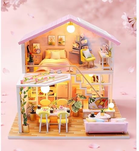 Book Nook Kit, 3D Wooden Puzzles DIY Miniature House Dollhouse - Image 5