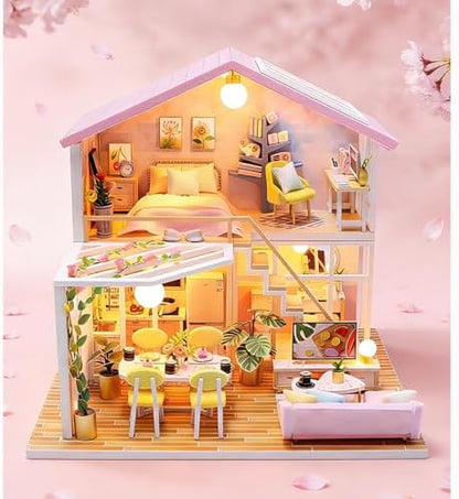 Book Nook Kit, 3D Wooden Puzzles DIY Miniature House Dollhouse - Image 5