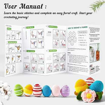 INSCRAFT 113 Piece Crochet Kit with Yarn Set– 1600 Yards Assorted Yarn for Knitting and Crochet, 73PCS Crochet Accessories Set Including Ergonomic Hooks, Knitting Needles & More Ideal Beginner Kit - Image 5