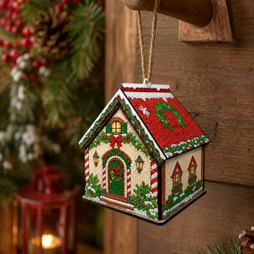 FRANDEK DIY Wooden House Diamond Art Painting Kit for Adults (Christmas - Image 5