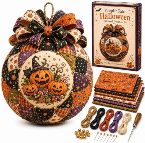 ZSEVMYFJ Christmas Classics Patchwork Ornament DIY Kit, Holiday Decorations (Pumpkin) by Unknown