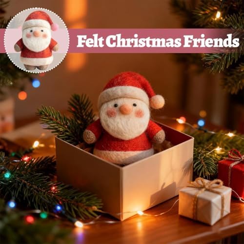 Handmade Felt Christmas Friends Collection, 2025 New Needle Felted Wool Animal Ornaments for Holiday Home Decor,Unique Xmas Tree Hanging Figurines & Stocking Stuffer Gifts for Friends Family - Image 7