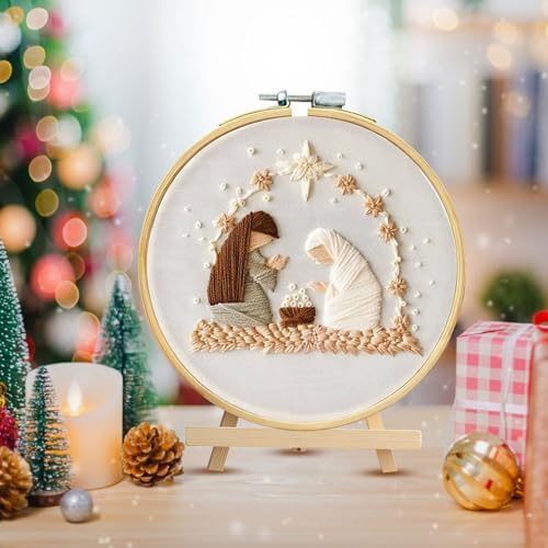 Nativity Scene Embroidery Kit, Christmas Cross Stitch Kits for Beginners - Image 4