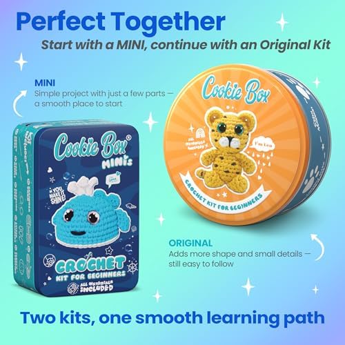 Cookie Box Crochet Kit for Beginners, Whale Luna - Image 5