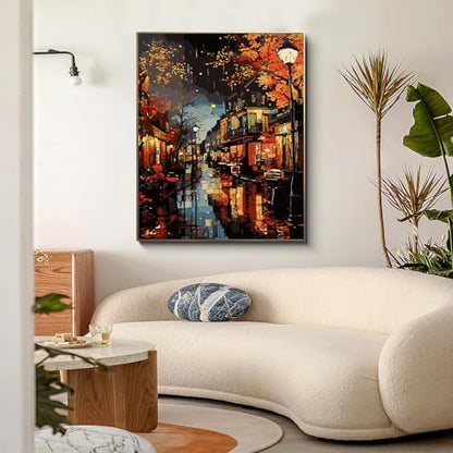 PRASIO Paint by Numbers Kit for Adults Beginner, Landscape Adult Paint by Numbers on Canvas, DIY Acrylic Watercolor Oil Paint by Number for Adults for Home Decor Gift 16x20 Inch - Image 2