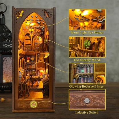 CRIOLPO Book Nook Kit - DIY Miniature Dollhouse Kit for Adults - Image 3