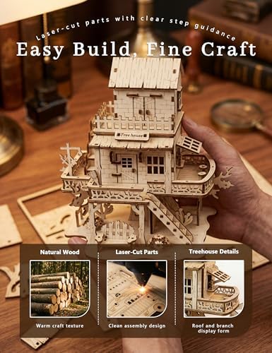 BOOZUU 3D Wooden Treehouse Puzzle for Adults - Image 4