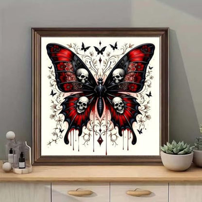Xylogist Butterfly Skull Diamond Art Kits for Adults Beginners 12x12 Inch - Image 3