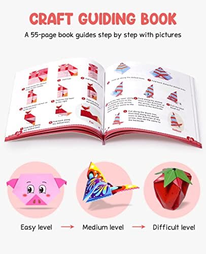 GAMENOTE Origami Kit for Kids Ages 8-12, 54 Projects, 120 Sheets with Book - Image 5