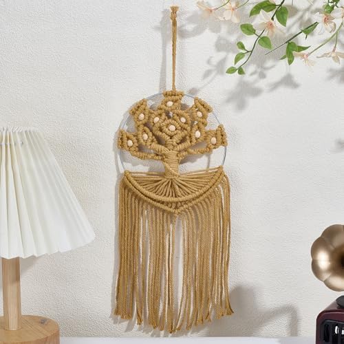 FREEBLOSS 4 Set Tree of Life Macrame Kit for Beginners DIY Macrame Wall Hanging Kit with Instructions Boho Tapestry Home Decor for Living Room Bedroom - Image 5