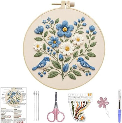 DIYDeligths Embroidery Kit for Beginners Adults Hand Needlepoint Craft by DiamondPaintingOrnament