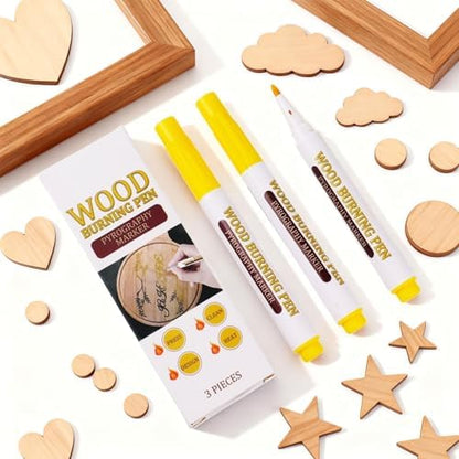 Wood Burning Marker Pen with 3 Inspirational Word Stencil- Pyrography Art Tool for Wood Crafting, PET Tips, DIY Woodburning Marker Kit for Beginners, Home Studio School Art Projects - Image 7