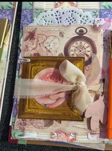 Junk Journal Starter Kit with A5 Kraft Journal, Ephemera & Craft Supplies - Image 4