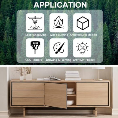 6 Pack Plywood Sheets, 8" x 11.8"x 0.39" Basswood Sheets - Image 7